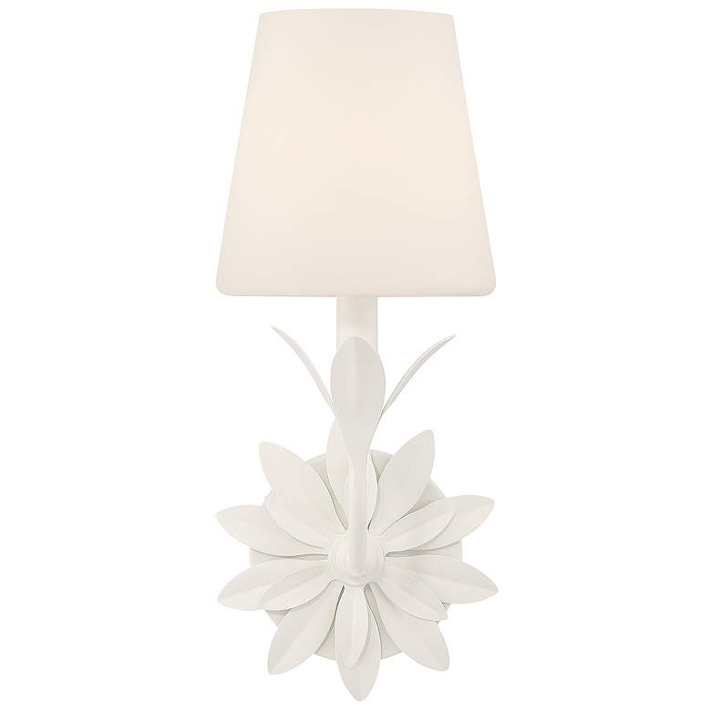 Image 3 Broche 1 Light Matte White Sconce more views