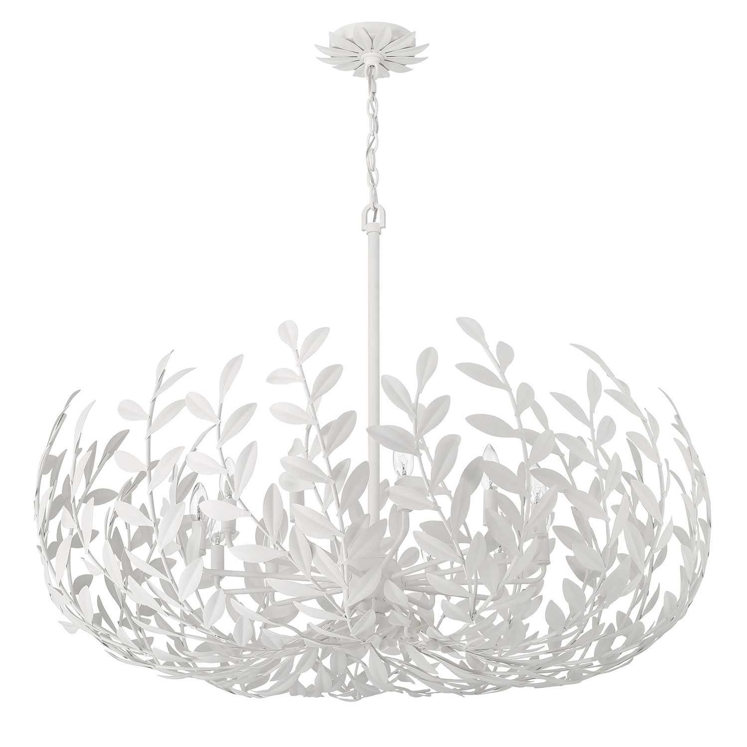 Image 3 Broche 12 Light Matte White Chandelier more views