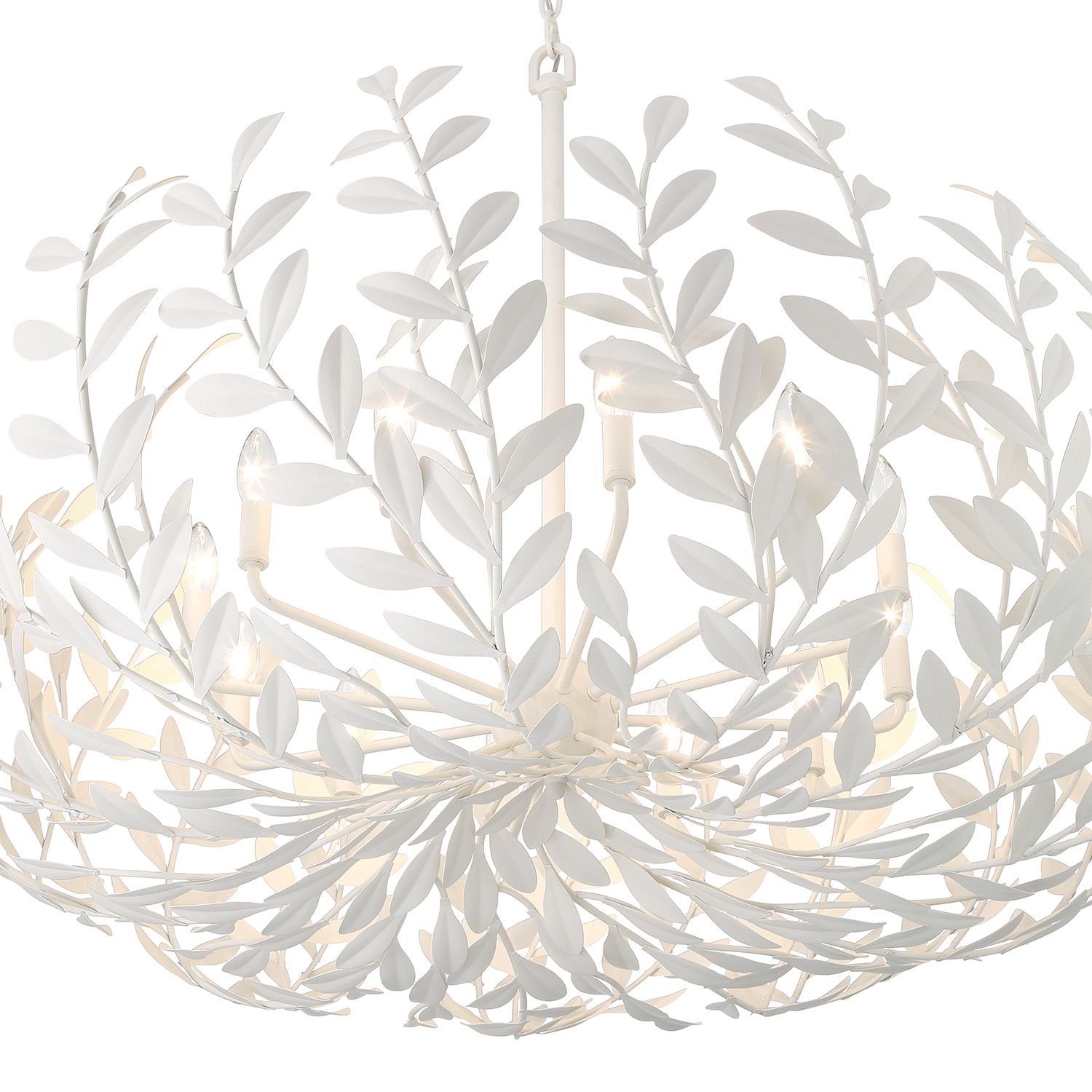 Image 6 Broche 12 Light Matte White Chandelier more views