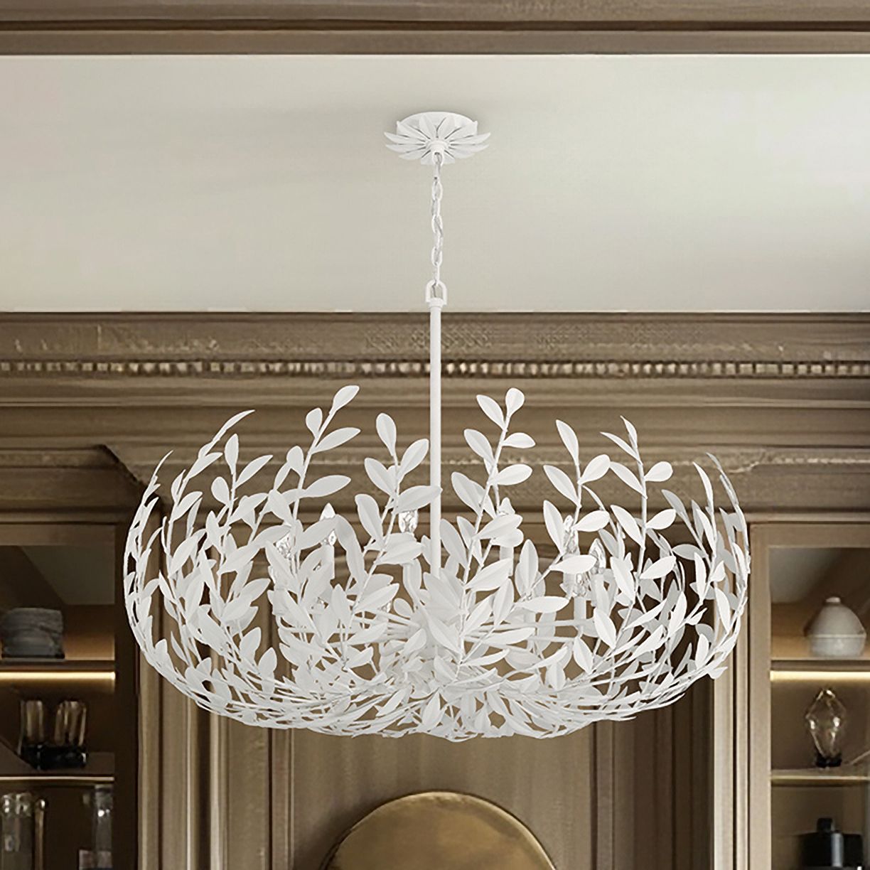 Image 7 Broche 12 Light Matte White Chandelier more views