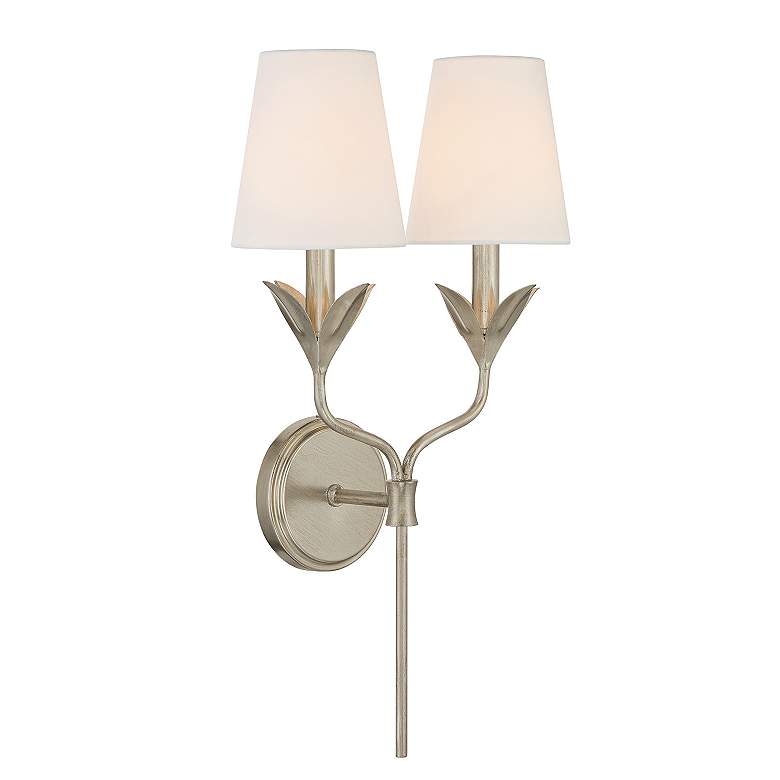 Image 4 Broche 2 Light Antique Silver Sconce more views
