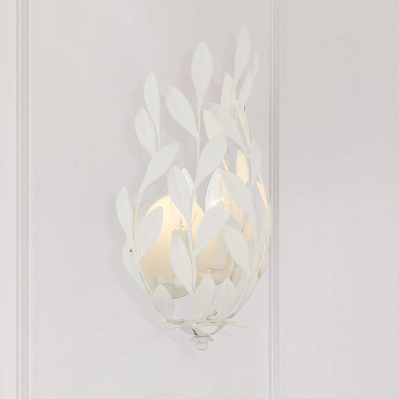Image 7 Broche 2 Light Matte White Sconce more views