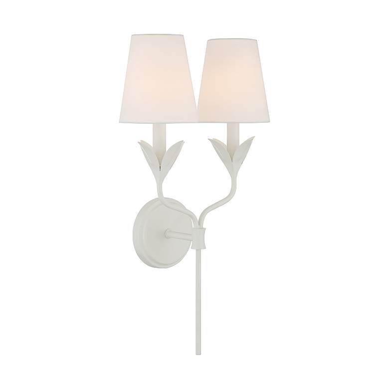 Image 4 Broche 2 Light Matte White Sconce more views