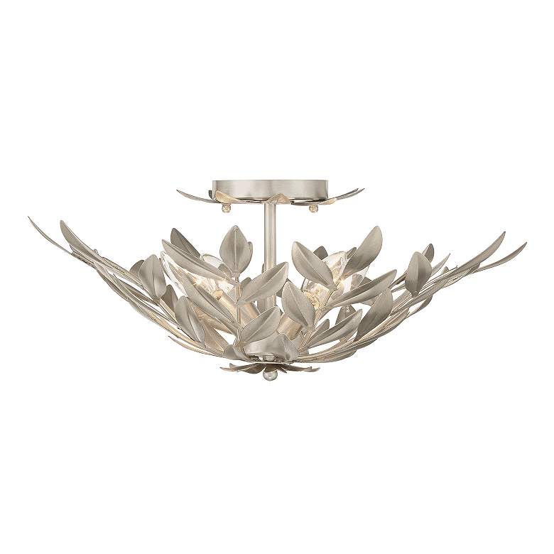 Image 4 Broche 20 3/4" Wide Antique Silver 4-Light Ceiling Light more views