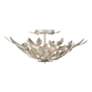 4_Broche 20 3/4" Wide Antique Silver 4-Light Ceiling Light more views