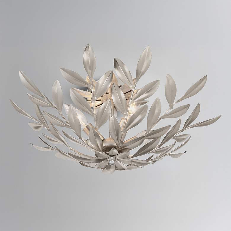 Image 7 Broche 20 3/4" Wide Antique Silver 4-Light Ceiling Light more views
