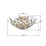Broche 20 3/4" Wide Antique Silver 4-Light Ceiling Light