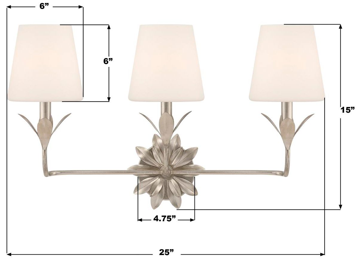 Image 6 Broche 25'' Antique Silver Bathroom Vanity more views