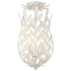 Broche 3 Light Matte White Semi Flush Mount