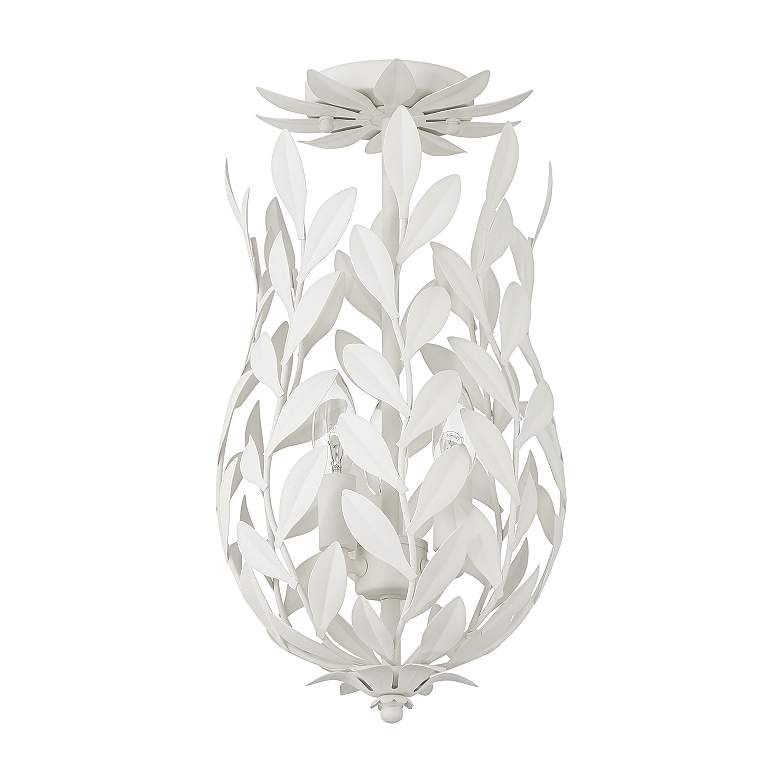 Image 5 Broche 3 Light Matte White Semi Flush Mount more views