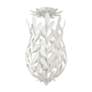 5_Broche 3 Light Matte White Semi Flush Mount more views