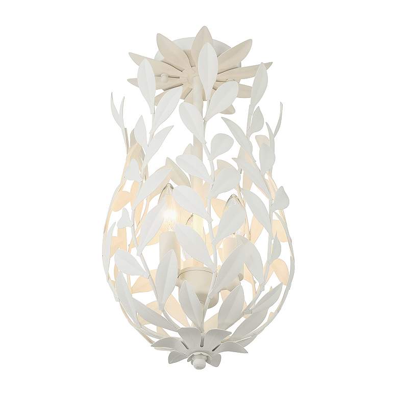Image 7 Broche 3 Light Matte White Semi Flush Mount more views