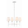 2_Broche 4 Light Matte White Chandelier