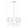 Broche 4 Light Matte White Chandelier