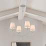 1_Broche 4 Light Matte White Chandelier