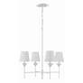 3_Broche 4 Light Matte White Chandelier more views