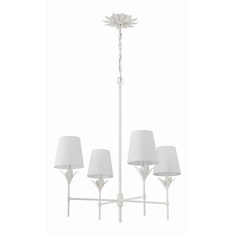 Image 5 Broche 4 Light Matte White Chandelier more views