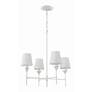 5_Broche 4 Light Matte White Chandelier more views
