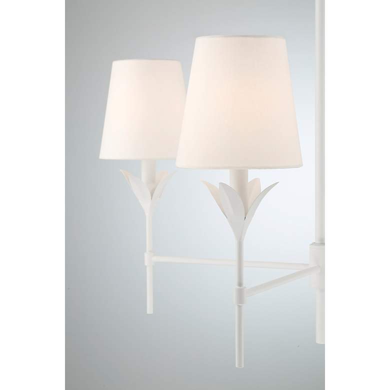 Image 6 Broche 4 Light Matte White Chandelier more views