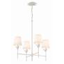 7_Broche 4 Light Matte White Chandelier more views