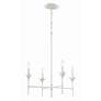 Broche 4 Light Matte White Chandelier