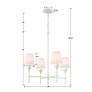 Broche 4 Light Matte White Chandelier
