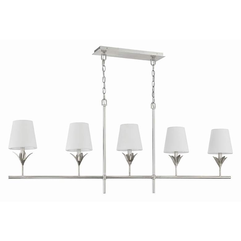 Image 2 Broche 5 Light Antique Silver Chandelier more views