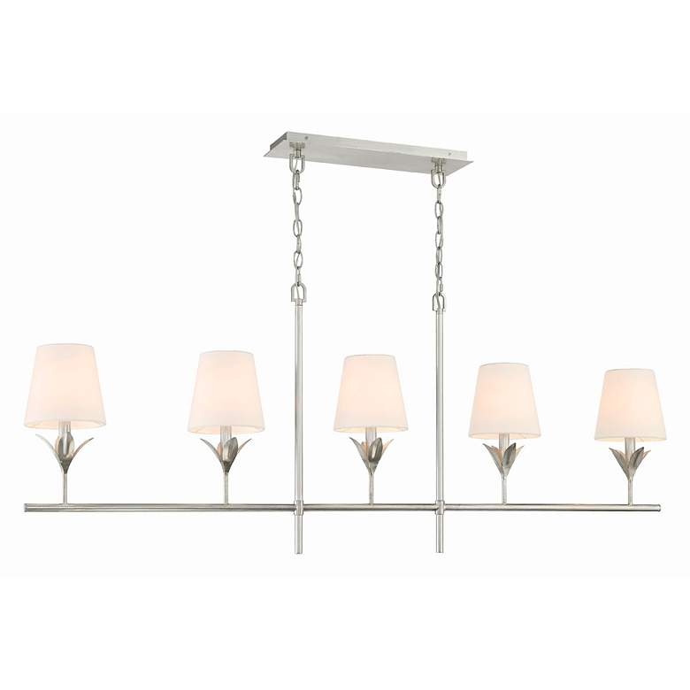 Image 3 Broche 5 Light Antique Silver Chandelier more views