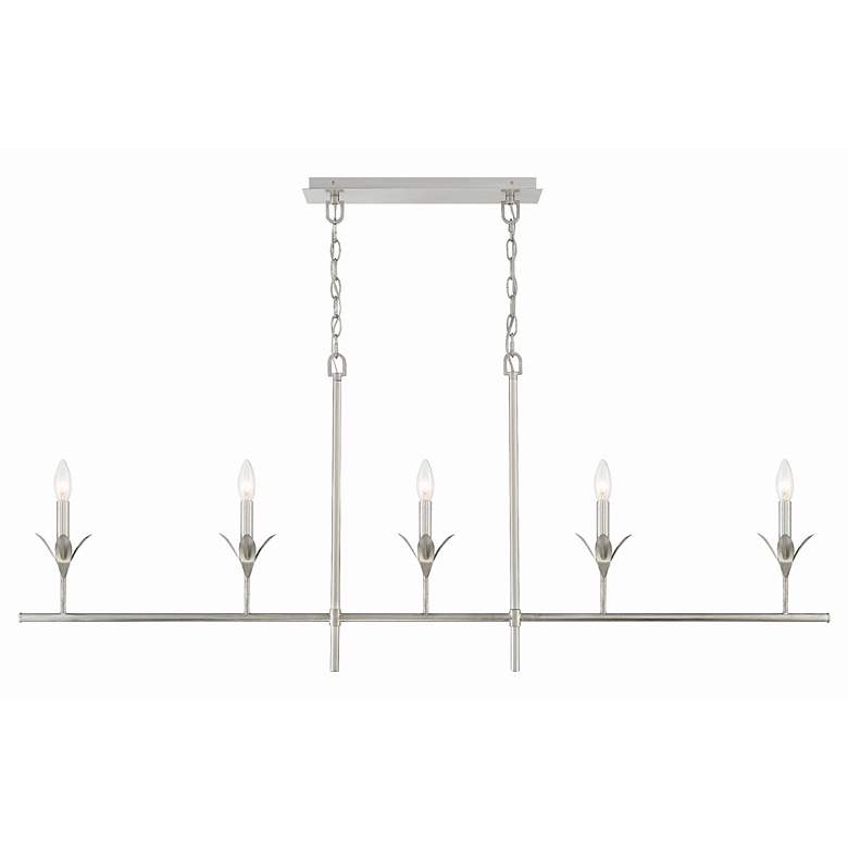 Image 5 Broche 5 Light Antique Silver Chandelier more views