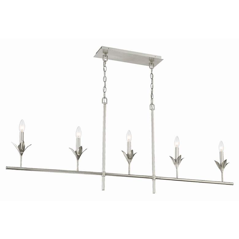 Image 6 Broche 5 Light Antique Silver Chandelier more views