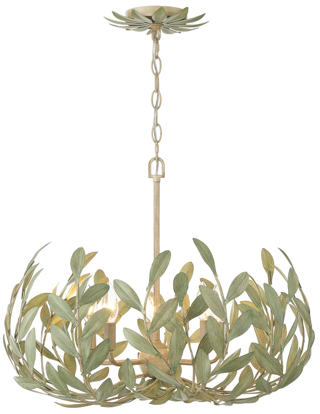 Image 3 Broche 5 Light Champagne Green Tea Chandelier more views