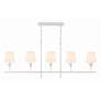 2_Broche 53 1/2" Wide Matte White 5-Light Linear Chandelier