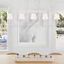 1_Broche 53 1/2" Wide Matte White 5-Light Linear Chandelier