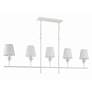 3_Broche 53 1/2" Wide Matte White 5-Light Linear Chandelier more views