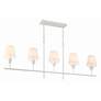 5_Broche 53 1/2" Wide Matte White 5-Light Linear Chandelier more views