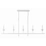 6_Broche 53 1/2" Wide Matte White 5-Light Linear Chandelier more views