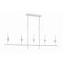 7_Broche 53 1/2" Wide Matte White 5-Light Linear Chandelier more views