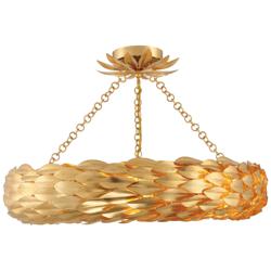 Broche 6 Light Antique Gold Ceiling Mount