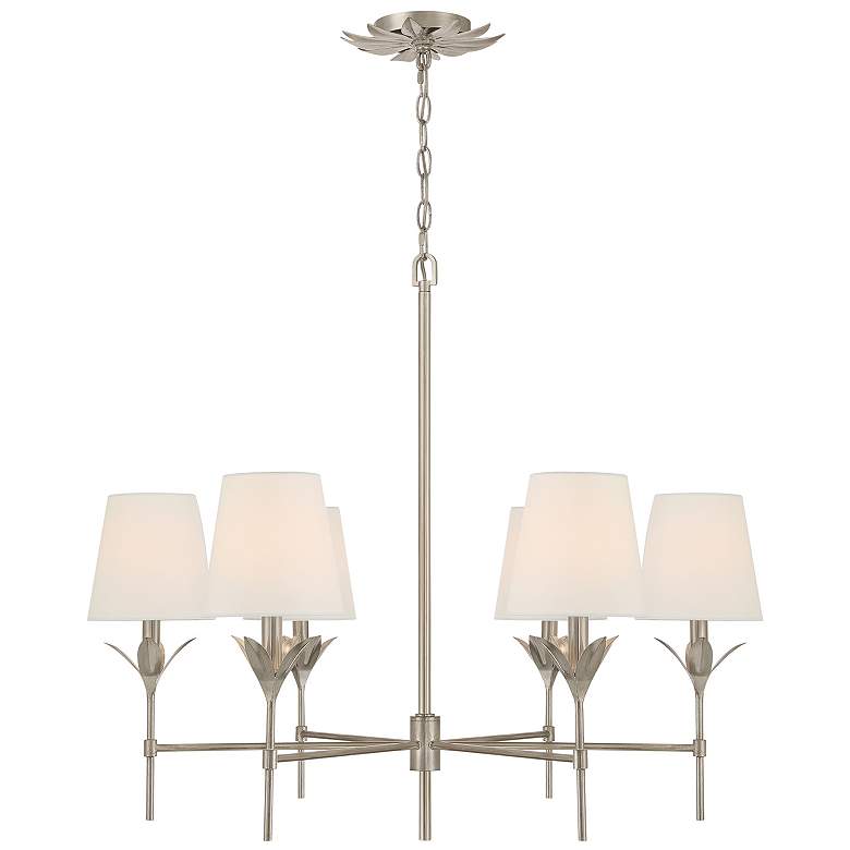 Image 3 Broche 6 Light Antique Silver Chandelier more views