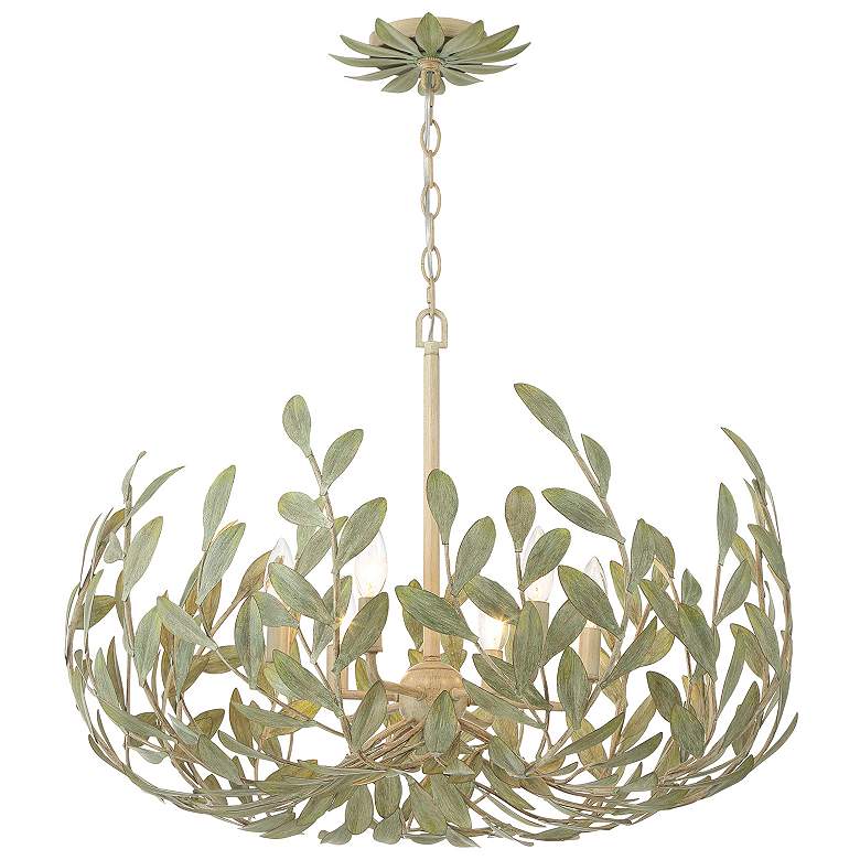 Image 1 Broche 6 Light Champagne Green Tea Chandelier