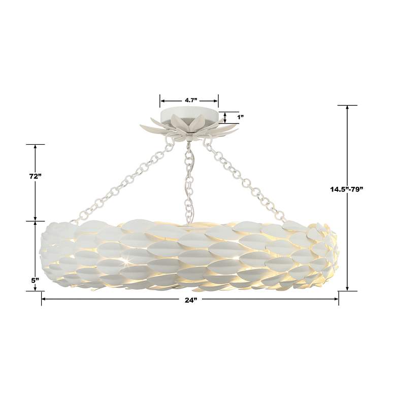 Image 5 Broche 6 Light Matte White Ceiling Mount more views
