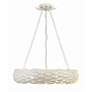 Broche 6 Light Matte White Pendant