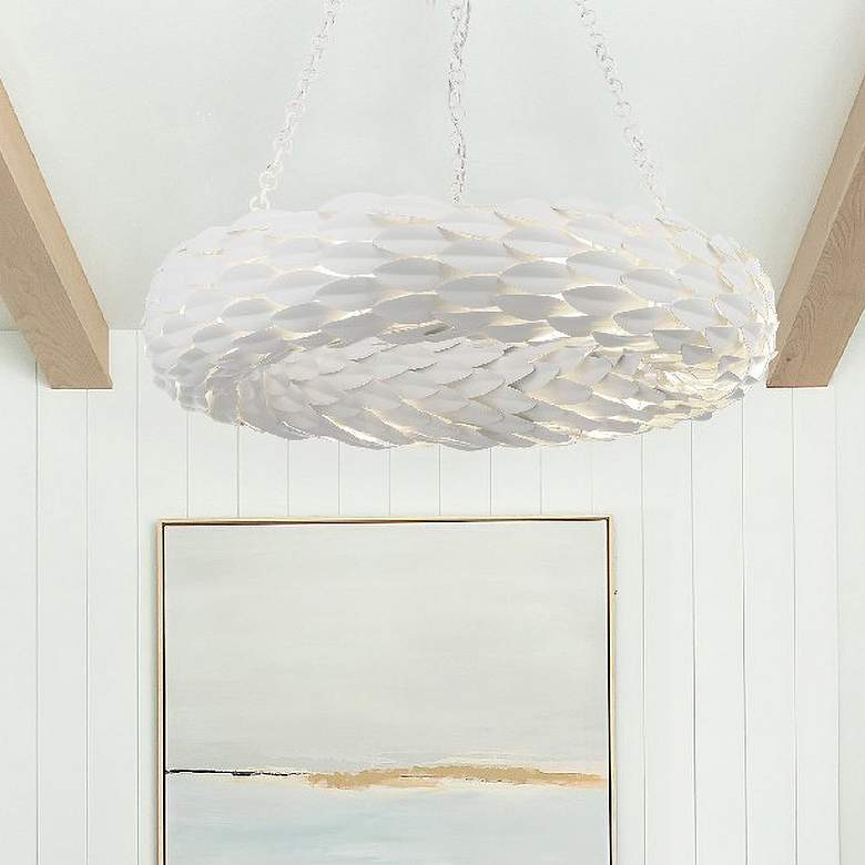 Image 1 Broche 6 Light Matte White Pendant