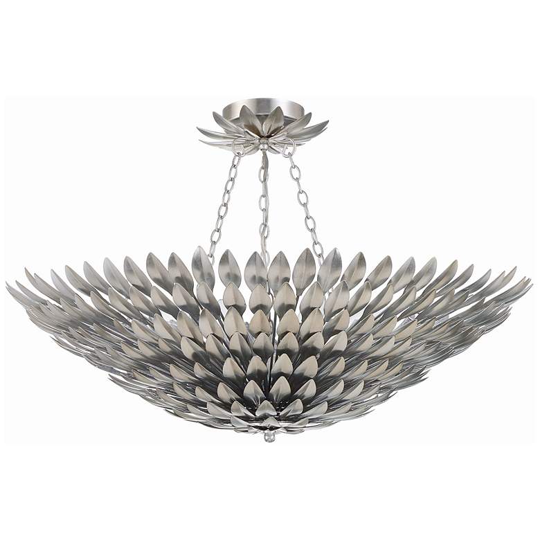 Image 1 Broche 8 Light Antique Silver Ceiling Mount