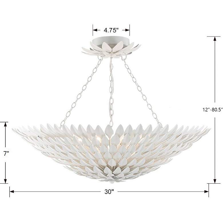 Image 6 Broche 8 Light Matte White Ceiling Mount more views