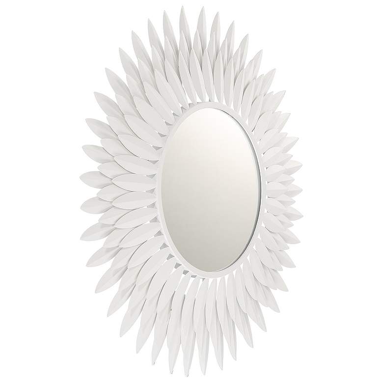 Image 3 Broche Matte White 24in Mirror more views