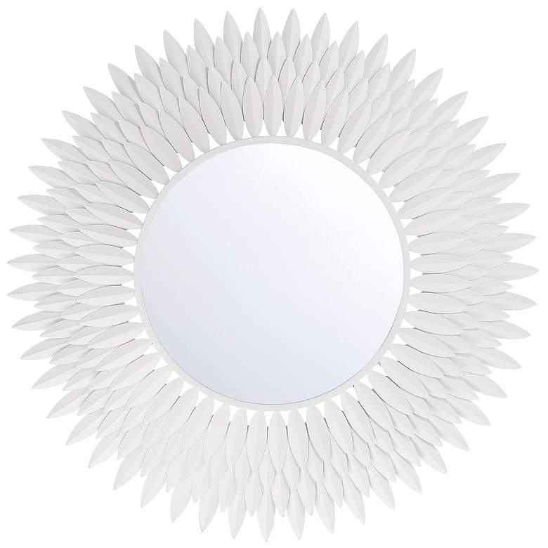 Image 1 Broche Matte White 30in Mirror