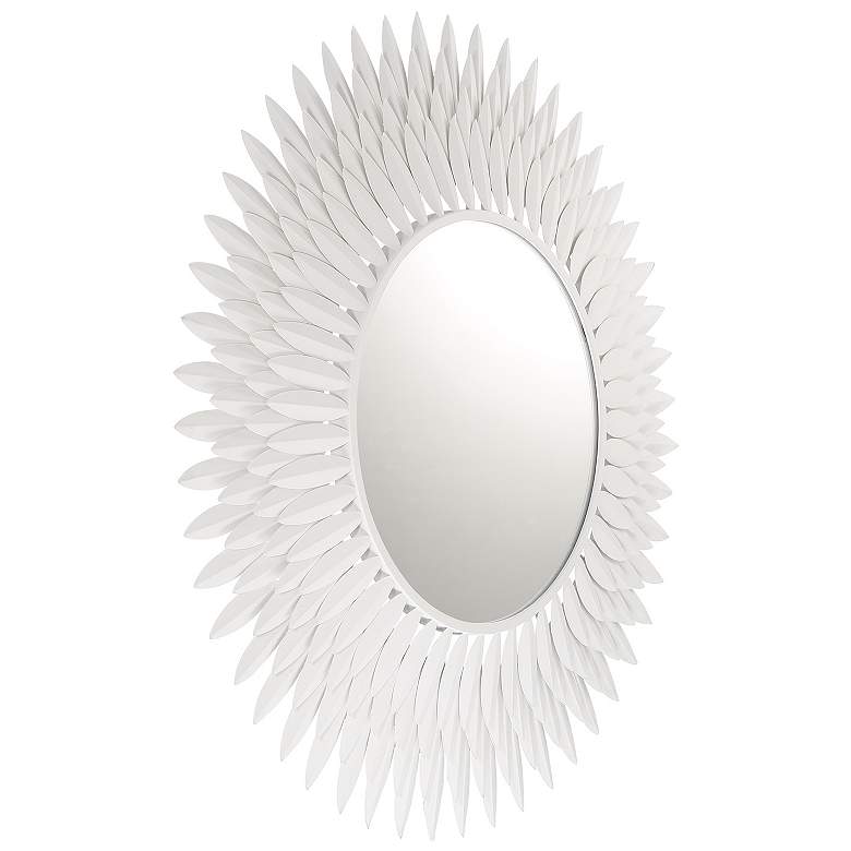 Image 3 Broche Matte White 30in Mirror more views