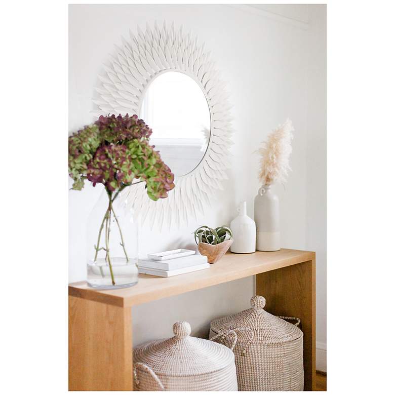 Image 6 Broche Matte White 30in Mirror more views