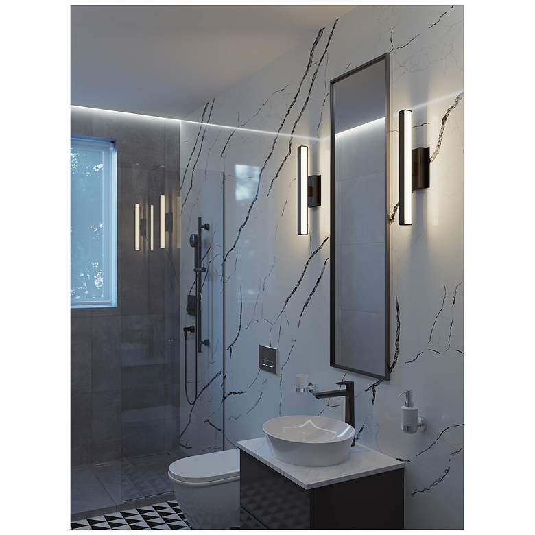 Image 2 Brock 18" Wide Black LED Vanity more views